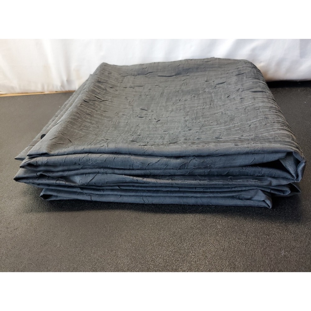 Royal Velvet‎ 50"x 96" Gray Crushed Voile Sheer Rod Pocket 2 Panels Curtains